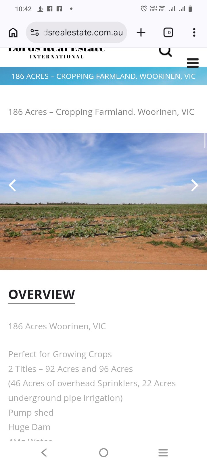 For sale farm lot in Australia 