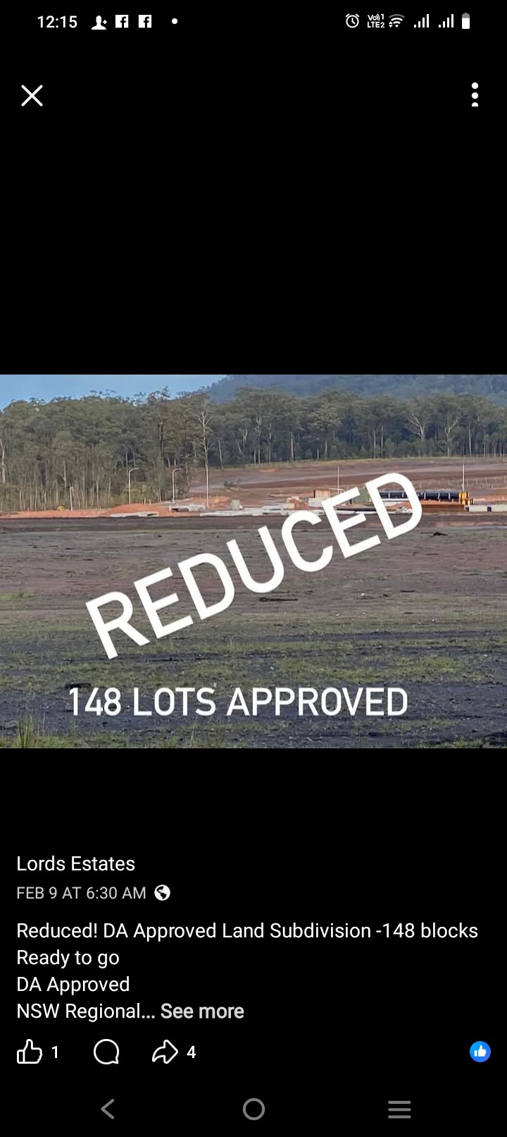 For sale subdivision land in Australia 